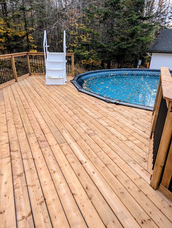deck and pool
