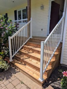 deck white stairs